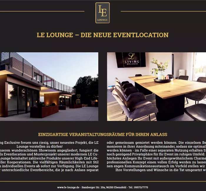 LE Lounge Flyer 2020 LE Lounge Flyer 2020